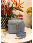 (BRAND NEW) CHRISTIAN DIOR TRAVER VANITY CASE IN CANNAGE LAMBSKIN LEATHER -FULL SET-