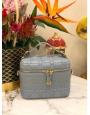 (BRAND NEW) CHRISTIAN DIOR TRAVER VANITY CASE IN CANNAGE LAMBSKIN LEATHER -FULL SET-
