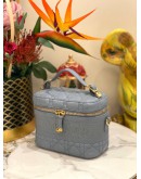 (BRAND NEW) CHRISTIAN DIOR TRAVER VANITY CASE IN CANNAGE LAMBSKIN LEATHER -FULL SET-
