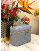 (BRAND NEW) CHRISTIAN DIOR TRAVER VANITY CASE IN CANNAGE LAMBSKIN LEATHER -FULL SET-