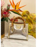 GUCCI BAMBOO 1947 MINI TOP HANDLE BAG IN METALLIC PYTHON