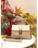 BOTTEGA VENETA MINK NAPPA PIAZZA BAG WHITE BEIGE LIGHT BROWN