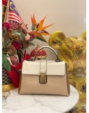 BOTTEGA VENETA MINK NAPPA PIAZZA BAG WHITE BEIGE LIGHT BROWN