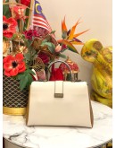 BOTTEGA VENETA MINK NAPPA PIAZZA BAG WHITE BEIGE LIGHT BROWN