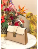 BOTTEGA VENETA MINK NAPPA PIAZZA BAG WHITE BEIGE LIGHT BROWN
