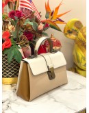 BOTTEGA VENETA MINK NAPPA PIAZZA BAG WHITE BEIGE LIGHT BROWN