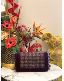 CHANEL PARIS-EDIMBOURG BURGUNDY QUILTED VELVET / TWEED MEDIUM BOY FLAP BAG