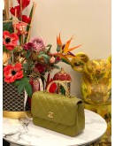 (UNUSED) CHANEL SMALL TOP HANDLE IN LAMBSKIN LEATHER -FULL SET-