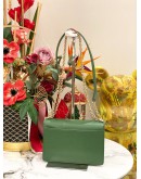 (LIKE NEW) FURLA 1927 CROSSBODY IVY GREEN TEXTURED LEATHER WOMAN