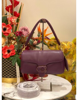 COACH PILLOW TABBY 26 SHOULDER BAG IN PURPLE CALFSKIN LEATHER