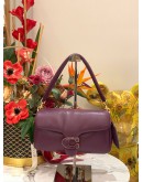 COACH PILLOW TABBY 26 SHOULDER BAG IN PURPLE CALFSKIN LEATHER