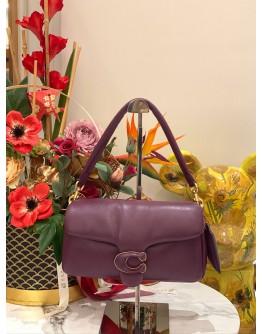 COACH PILLOW TABBY 26 SHOULDER BAG IN PURPLE CALFSKIN LEATHER