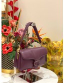 COACH PILLOW TABBY 26 SHOULDER BAG IN PURPLE CALFSKIN LEATHER