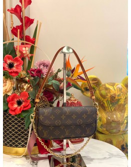 (UNUSED) LOUIS VUITTON WALLET ON CHAIN IVY MONOGRAM CANVAS -FULL SET-