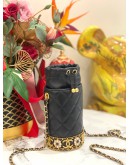 CHANEL WATER BOTTLE LAMBSKIN LEATHER BUCKLE BAG -FULL SET-