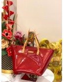 LOUIS VUITTON BELLEVUE MONOGRAM VERNIS RED BAG