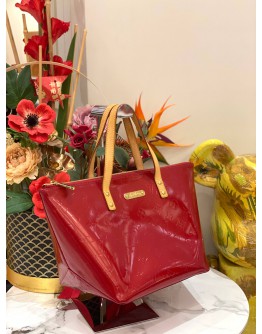 LOUIS VUITTON BELLEVUE MONOGRAM VERNIS RED BAG