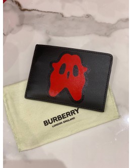 BURBERRY MONSTER GRAPHIC LEATHER CARD HOLDER 