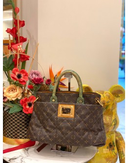 (LIKE NEW) LOUIS VUITTON LIMITED EDITION MONOGRAM CANVAS PYTHON & OSTRICH ETOILE EXOTIQUE TOTE HANDLE BAG