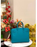 (LIKE NEW) 2016 HERMES BIRKIN 30 TOP HANDLE BAG IN VERT VERONE EPSOM LEATHER -FULL SET-
