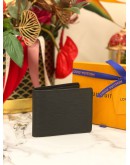 (UNUSED) LOUIS VUITTON BLACK EPI LEATHER SLENDER WALLET -FULL SET-