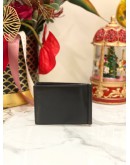 YSL SAINT LAURENT BLACK LEATHER MONEY CLIP BIFOLD WALLET