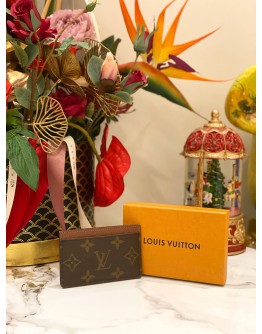 (LIKE NEW) LOUIS VUITTON CARD HOLDER MONOGRAM CANVAS - FULL SET -