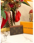 (LIKE NEW) LOUIS VUITTON CARD HOLDER MONOGRAM CANVAS - FULL SET -