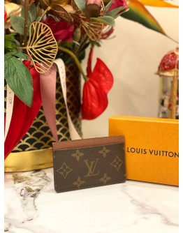 (LIKE NEW) LOUIS VUITTON CARD HOLDER MONOGRAM CANVAS - FULL SET -