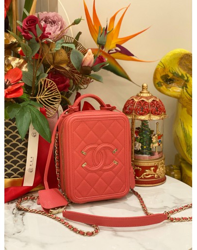 CHANEL CC FILIGREE VANITY CAVIAR CROSSBODY BAG 