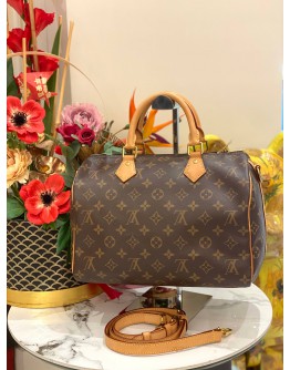 2021 LOUIS VUITTON SPEEDY BANDOULIERE 30 MONOGRAM CANVAS BAG 