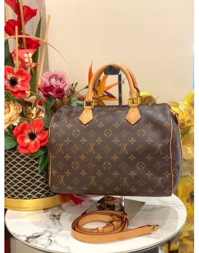2021 LOUIS VUITTON SPEEDY BANDOULIERE 30 MONOGRAM CANVAS BAG 