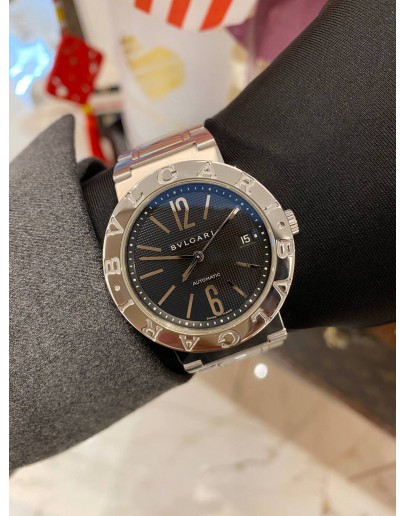 2014 BVLGARI BLACK DIAL 42MM AUTOMATIC WATCH -FULL SET-