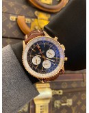 (UNUSED) 2019 BREITLING NAVITIMER 1 B01 CHRONOGRAPH 18K 750 ROSE GOLD REF RB0121211B1P1 BLACK DIAL 43MM AUTOMATIC WATCH -FULL SET-