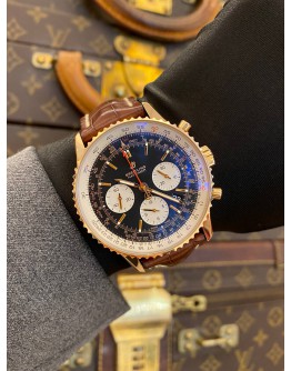 (UNUSED) 2019 BREITLING NAVITIMER 1 B01 CHRONOGRAPH 18K 750 ROSE GOLD REF RB0121211B1P1 BLACK DIAL 43MM AUTOMATIC WATCH -FULL SET- (UNUSED) 2019 BREITLING NAVITIMER 1 B01 CHRONOGRAPH 18K 750 ROSE GOLD REF RB0121211B1P1 BLACK DIAL 43MM AUTOMATIC WATCH -FULL SET-