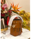 (UNUSED) FENDI MON TRESOR SMALL BROWN BUCKET BAG 