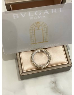(LIKE NEW) 2020 BVLGARI B.ZERO1 RING 18K 750 WHITE GOLD SIZE 60 -FULL SET-