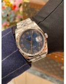 (LIKE NEW) 2019 ROLEX DATEJUST 36 REF 116234 JUBILEE BLUE CHAMPAGNE COMPUTER ROMAN NUMERAL DIAL 36MM AUTOMATIC WATCH