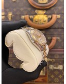 (LIKE NEW) YEAR 2015 ROLEX OYSTER PERPETUAL DATEJUST 31MM WHITE DIAMOND DIAL HALF 18K 750 GOLD JUBILEE REF 178343 -FULL SET-