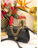 (LIKE NEW) CHANEL BLACK MINI TRAPEZIO FLAP QUILTED CROSSBODY BAG