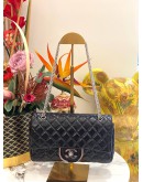 (LIKE NEW) CHANEL MEDIUM DOUBLE FLAP BAG IN BLACK LAMBSKIN LEATHER 