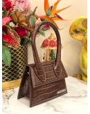 (LIKE NEW) JACQUEMUS LE CHIQUITO MOYEN IN DAREK BROWN WITH STRAP