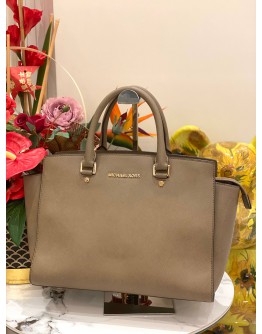 MICHAEL KORS LEATHER HANDLE BAG WITH STRAP