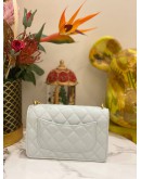 (LIKE NEW) 2024 MICROCHIP CHANEL WALLET ON CHAIN SWEETHEART LIGHT BLUE CAVIAR LEATHER BAG GHW