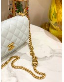 (LIKE NEW) 2024 MICROCHIP CHANEL WALLET ON CHAIN SWEETHEART LIGHT BLUE CAVIAR LEATHER BAG GHW
