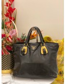 PRADA VITELLO DAINO TOTE IN BLACK 