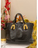PRADA VITELLO DAINO TOTE IN BLACK 