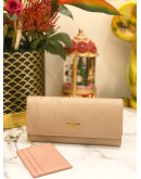 (LIKE NEW) PRADA SAFFIANO BEIGE LONG WALLET 