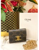 (LIKE NEW) CELINE TRIOMPHE CANVAS TEEN TRIOMPHE BAG -FULL SET-