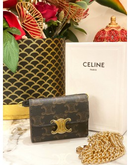 (LIKE NEW) CELINE TRIOMPHE CANVAS TEEN TRIOMPHE BAG -FULL SET-